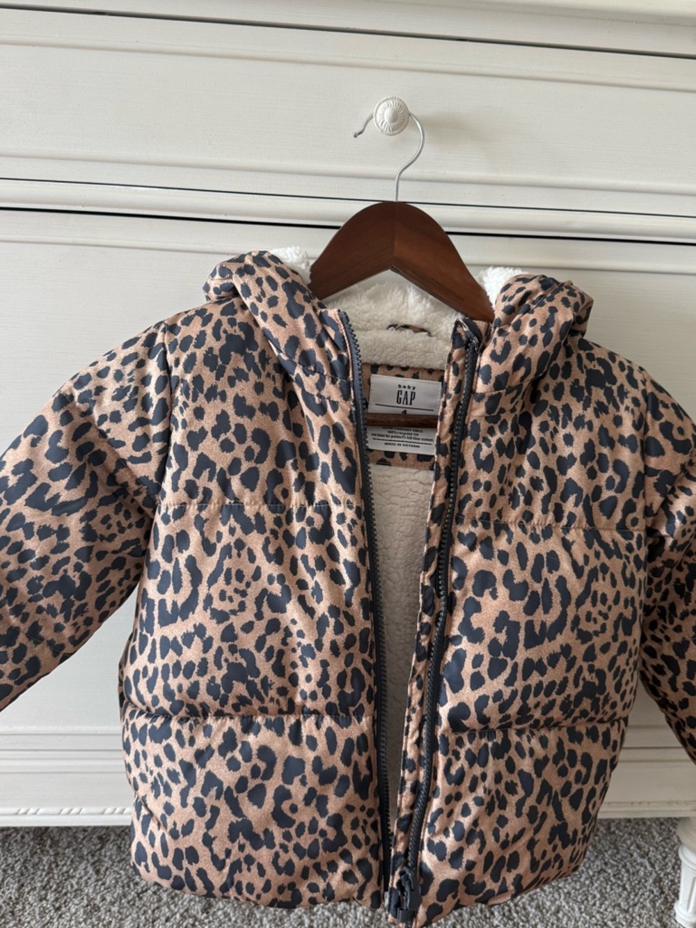 GAP Leopard Print Puffer Jacket in Leopard